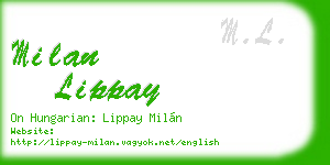 milan lippay business card